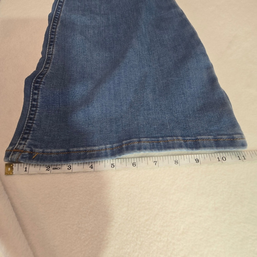 NWT We The Free People Penny Pull On Flare Jeans Blue Mid Rise Denim Women 27x34 - Picture 13 of 16